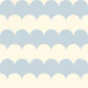 Maxi Bold Soft Blue & Vanilla Scallop Stripes