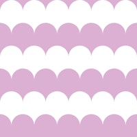 Maxi Bold Soft Lilac and White Retro Scallops tapet