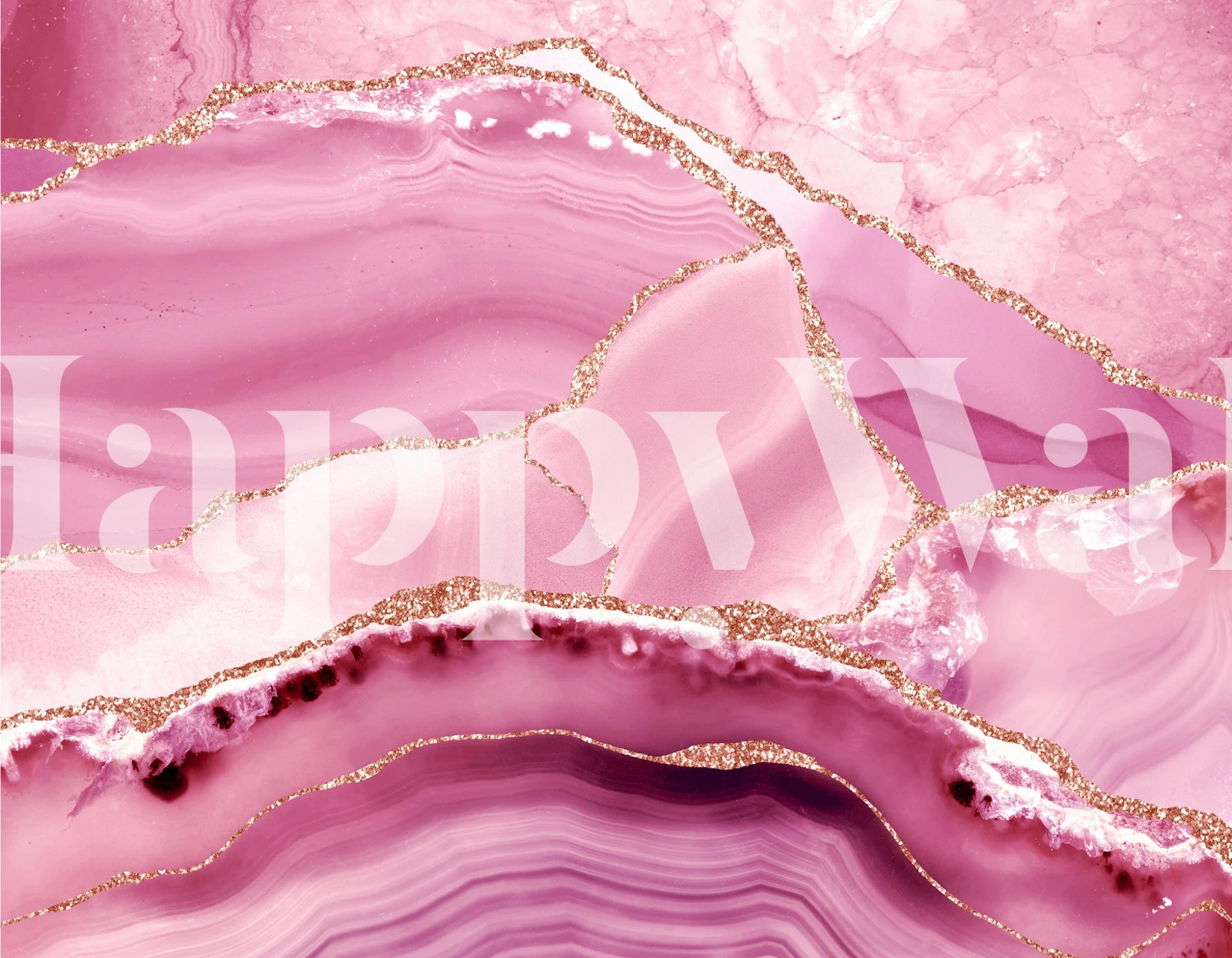 Hygge Pink Marble wallpaper design in a room