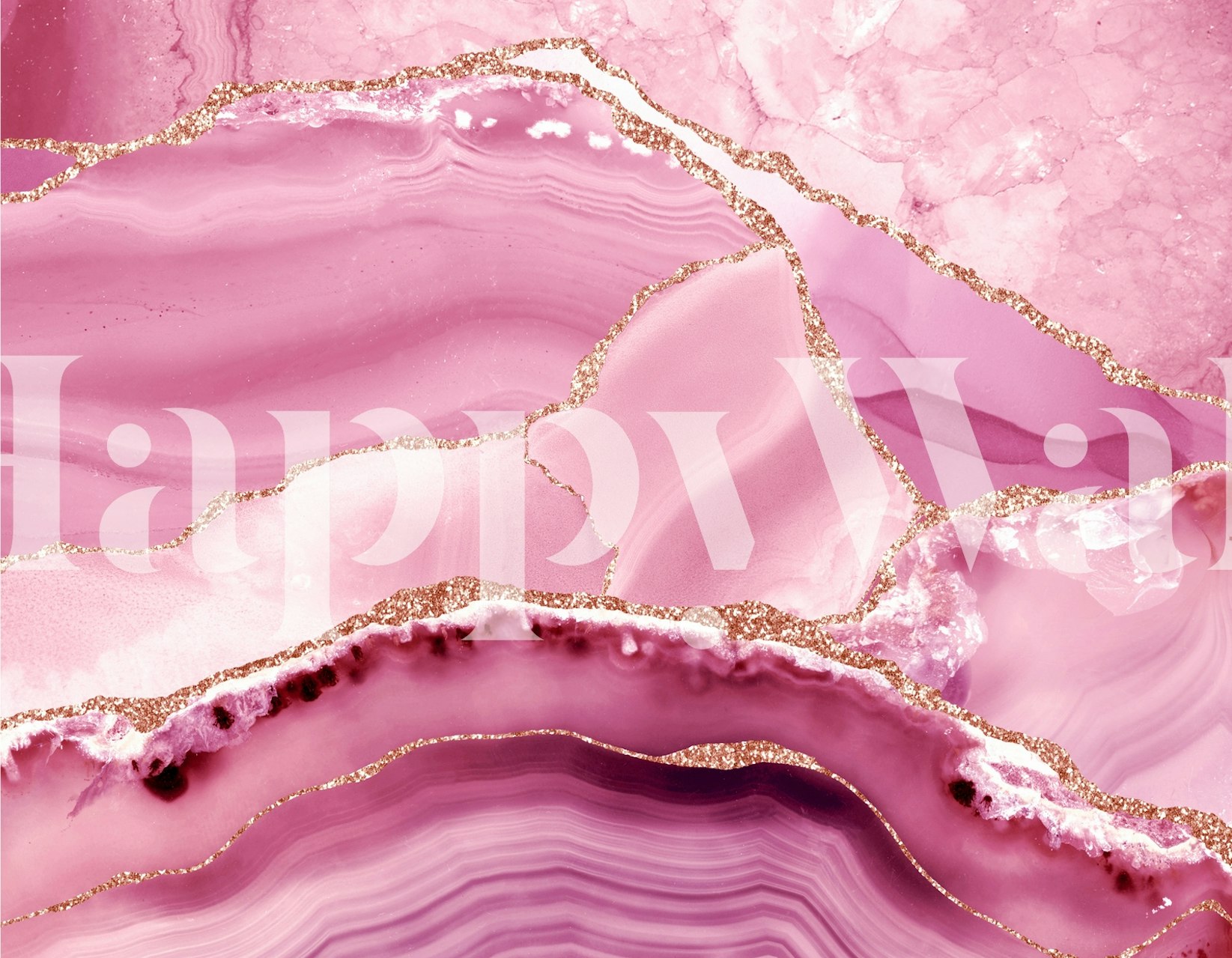 Hygge Pink Marble wallpaper design in a room