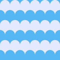 Maxi Bold Sky Blue Scallop Waves tapet
