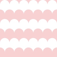 Maxi Bold Strawberry and Cream Scallops tapet