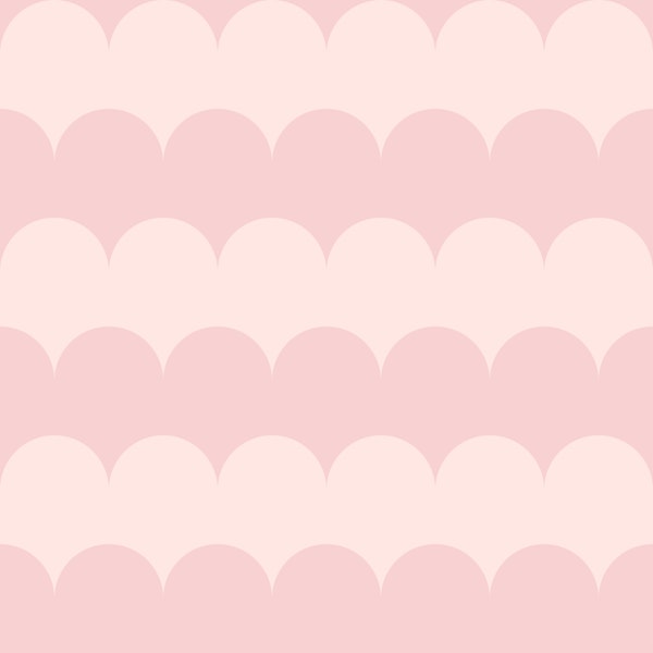 Maxi Bold Soft Pink Scallop Waves