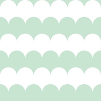 Maxi Bold Mint Scallop Stripe tapet