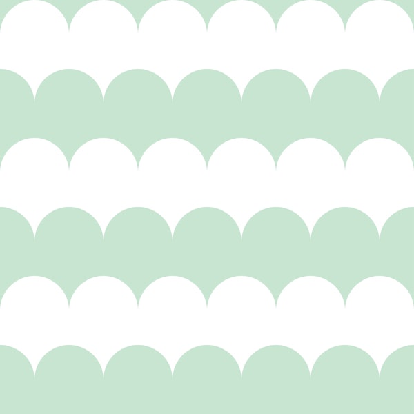 Maxi Bold Mint Scallop Stripe