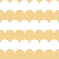 Maxi Bold Scallop Stripes Sand and White tapet