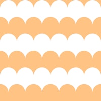 Maxi Bold Tangerine Scallop Stripes tapet