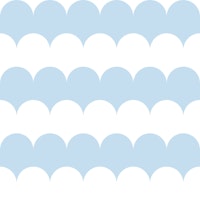Maxi Bold Pastel Blue Scallop Rows papiers peint