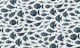 swimming fish - navy and grey blue