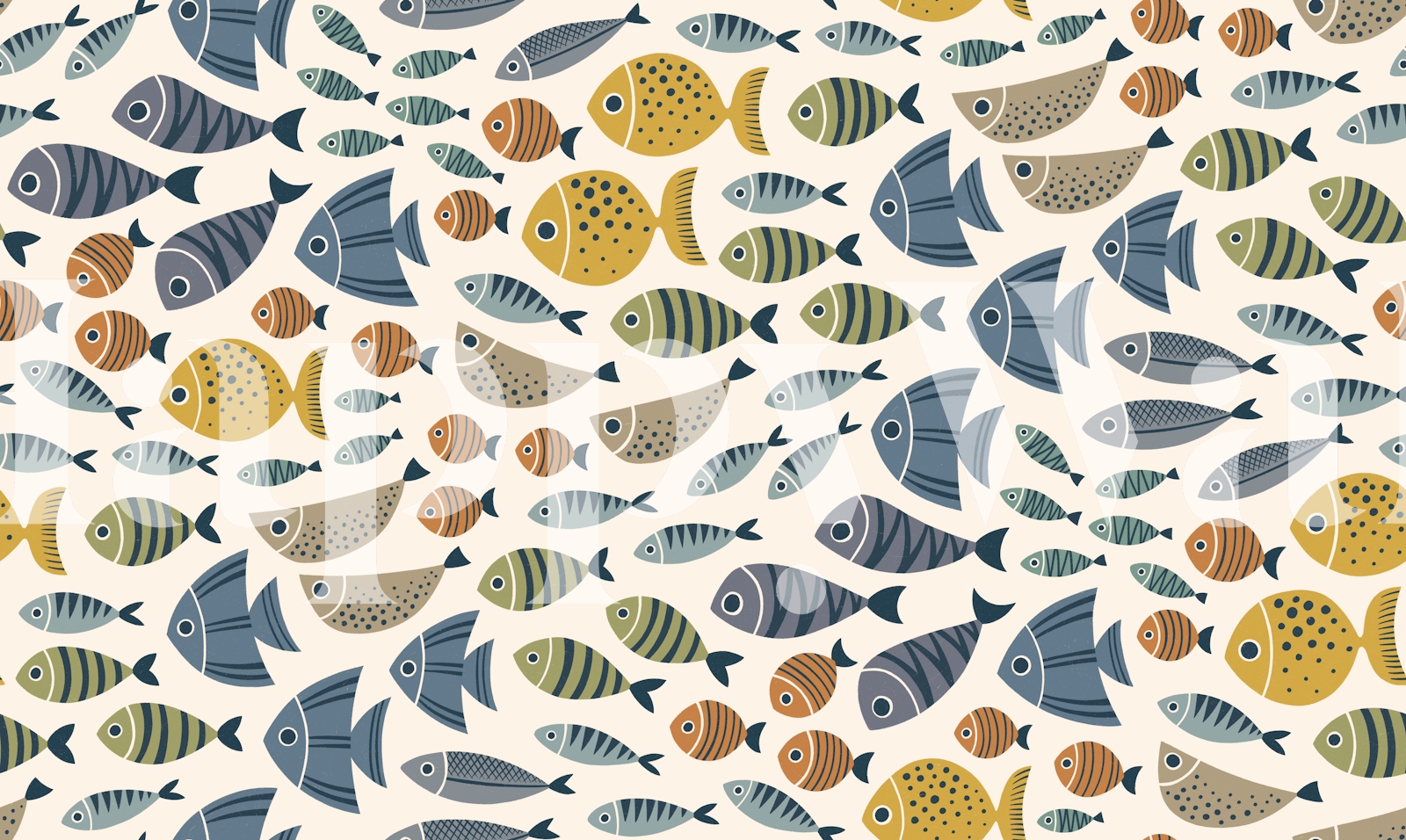 Colorful Swimming Fish Wallpaper - Happywall