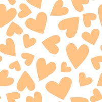 Maxi Bold Tangerine Hearts behang