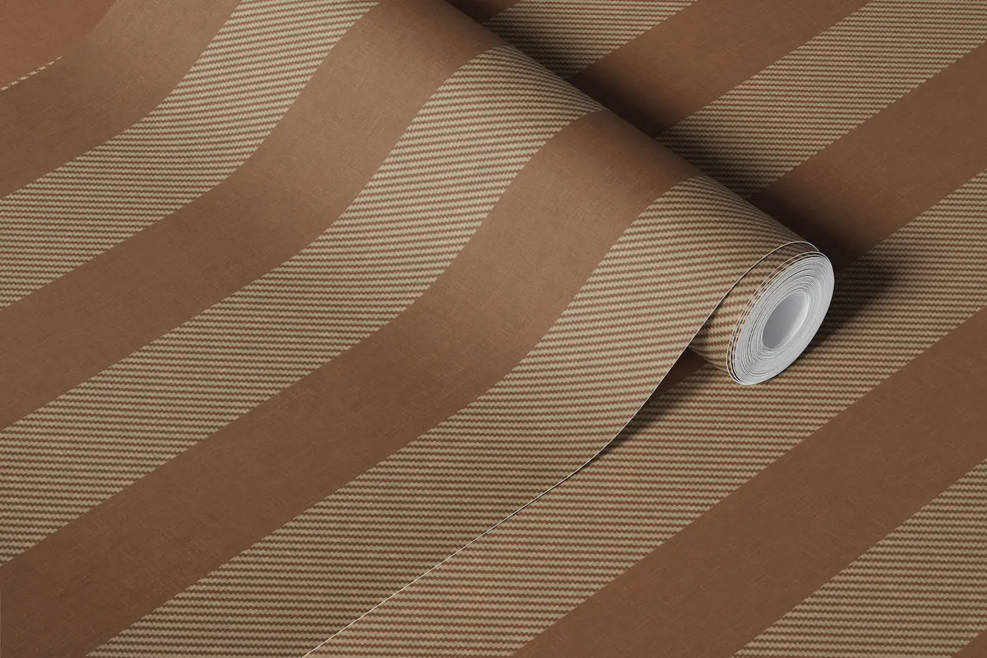 Brown Vintage Cabana Raffia Stripes wallpaper roll