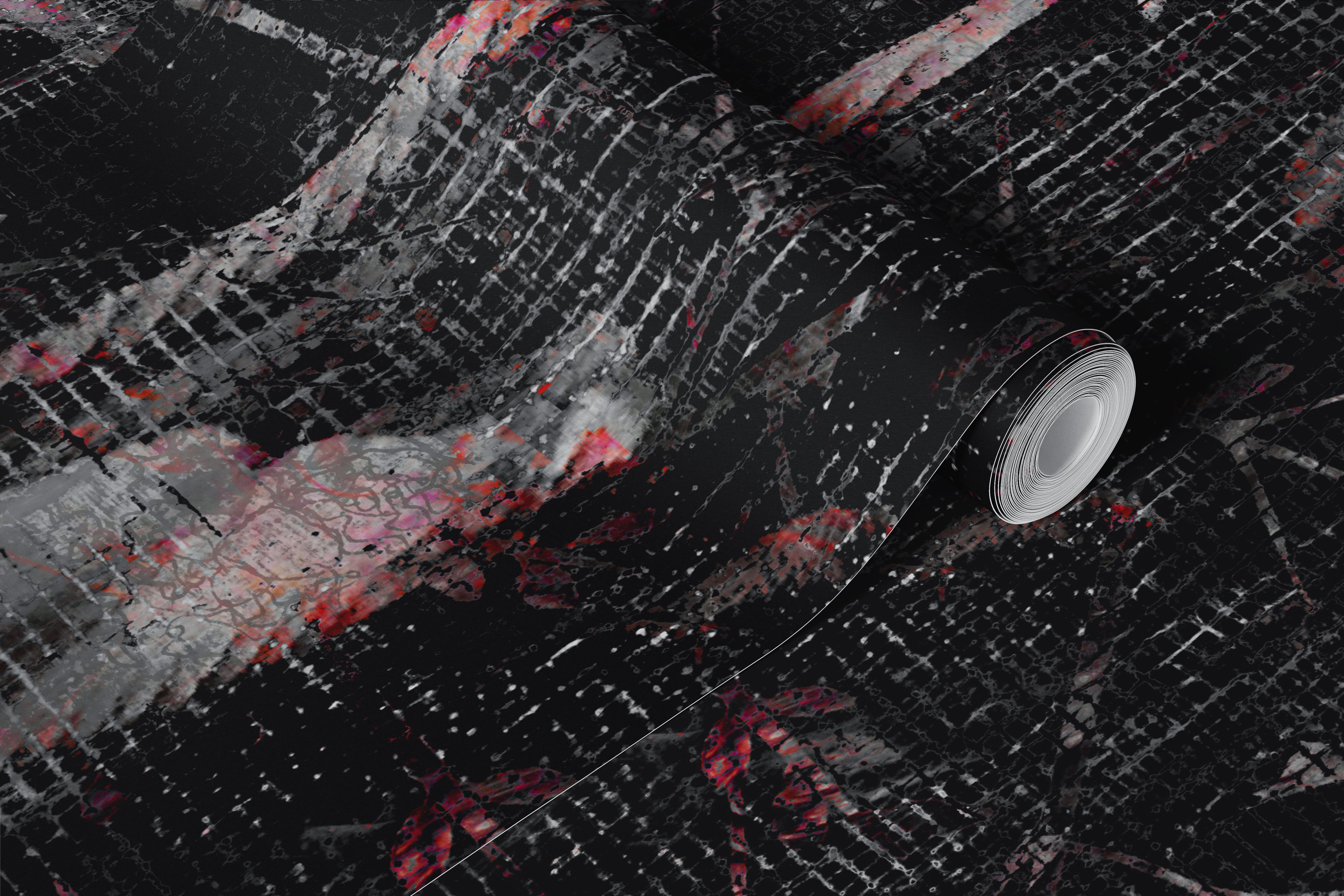 Abstract wallpaper design in a room