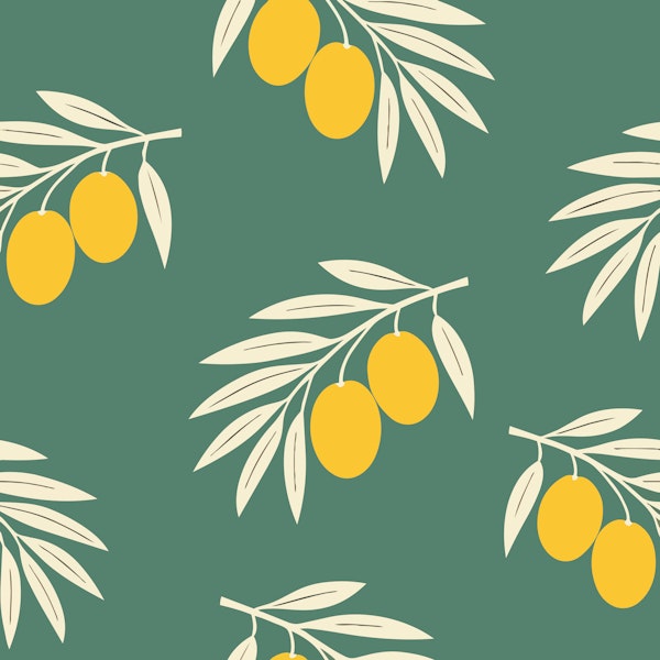 Olive Branches Sage Green