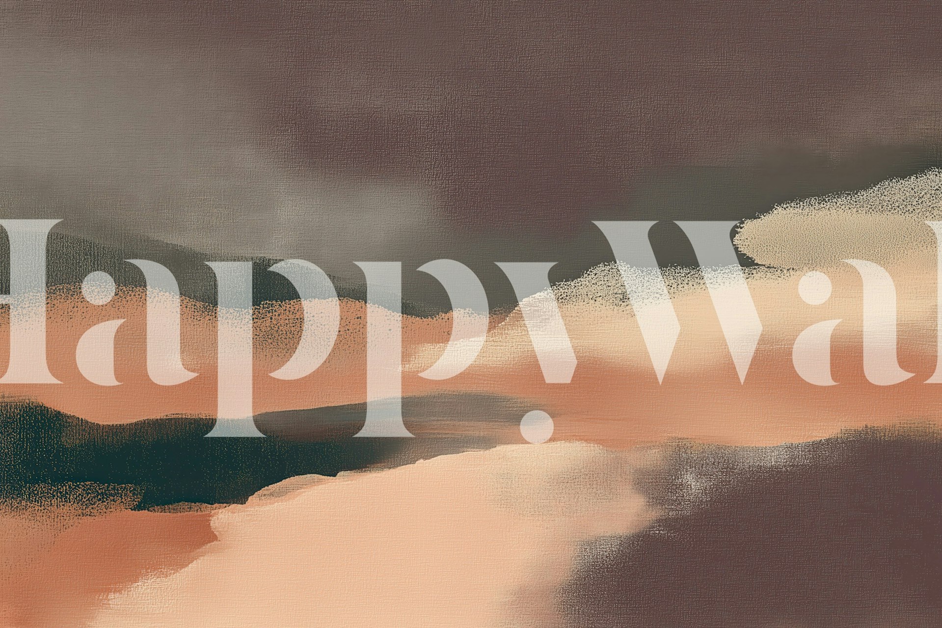 Abstract Desert Horizon wallpaper in a room