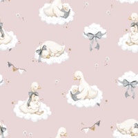 Sweet Goose Dreams - pink wallpaper