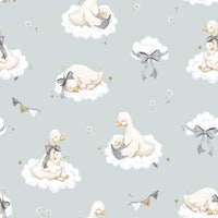 Sweet Goose Dreams - small blue wallpaper