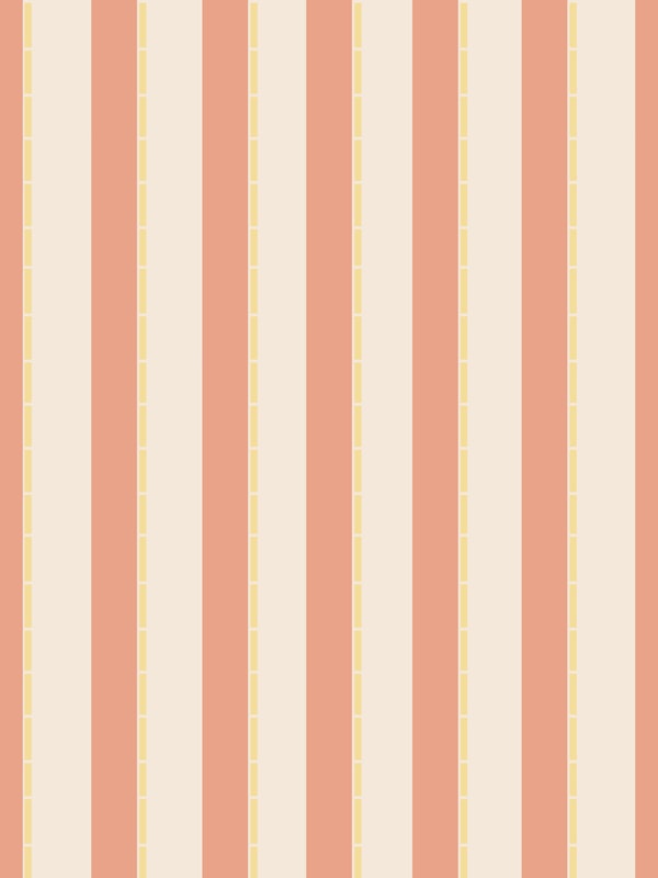Pastel Peach and Ivory Stripes