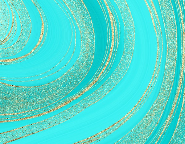 Turquoise Hygge Mermaid Marble