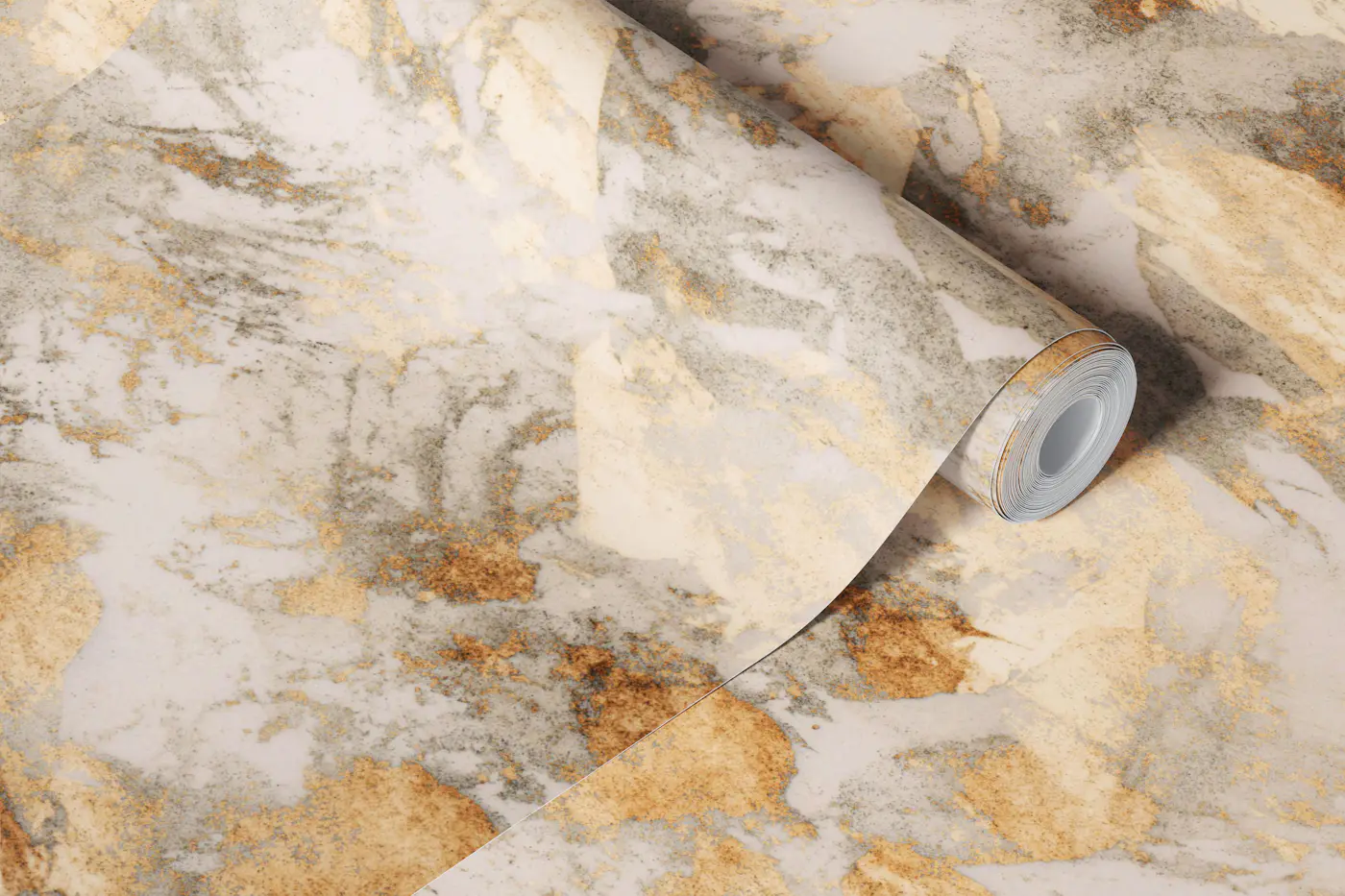 Warm Neutral Abstract Brushstrokes wallpaper roll