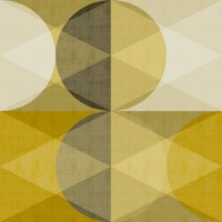 Mustard Gold Retro Geometry tapete