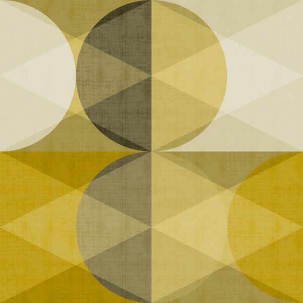 Mustard Gold Retro Geometry