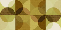 Mustard Gold Retro Geometry tapet