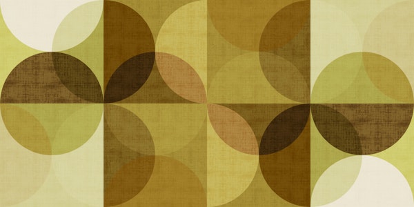 Mustard Gold Retro Geometry