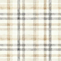 Soft Watercolor Plaid Neutral tapet