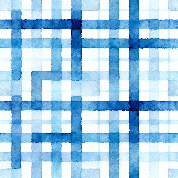 Blue Watercolor Grid