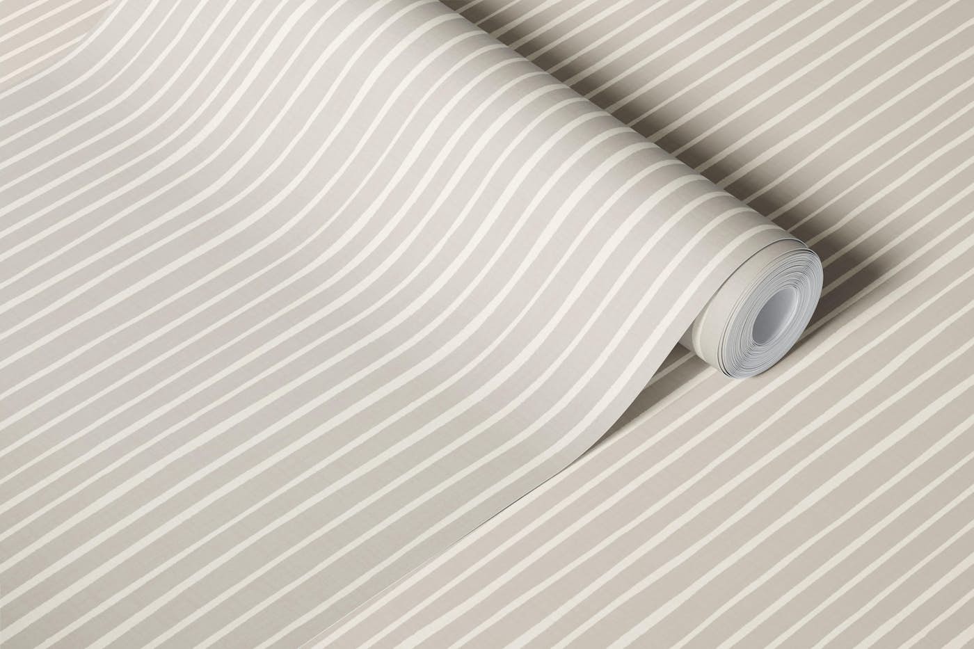 Calm Sand Handdrawn Stripe wallpaper roll