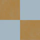 Large Watercolor Checkerboard Blue Ochre