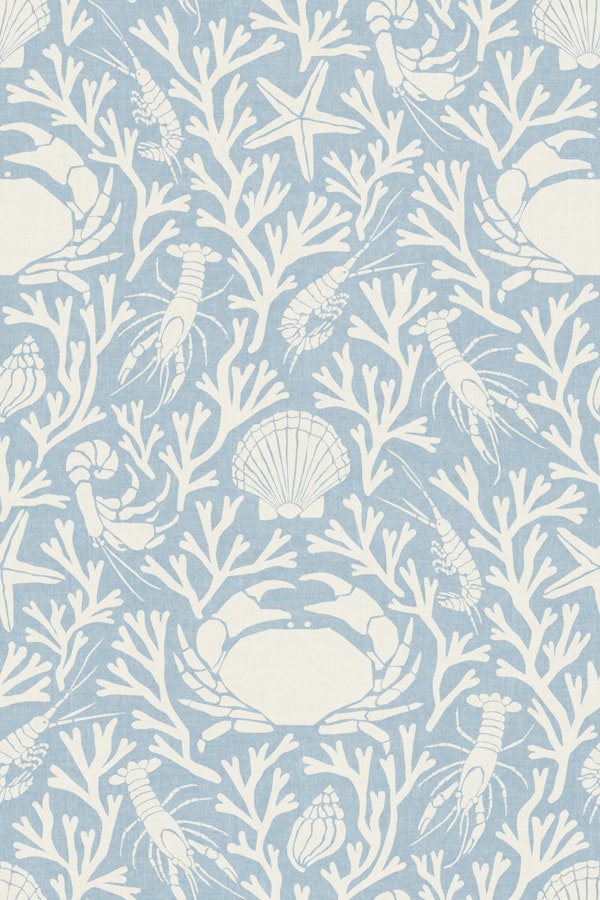 Blue Coastal Shellfish for Seaside Bathrooms