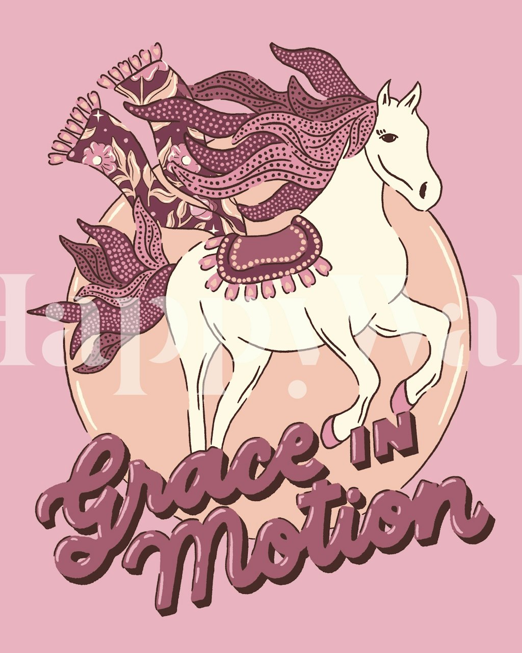 Grace In Motion Horse tapet i ett rum