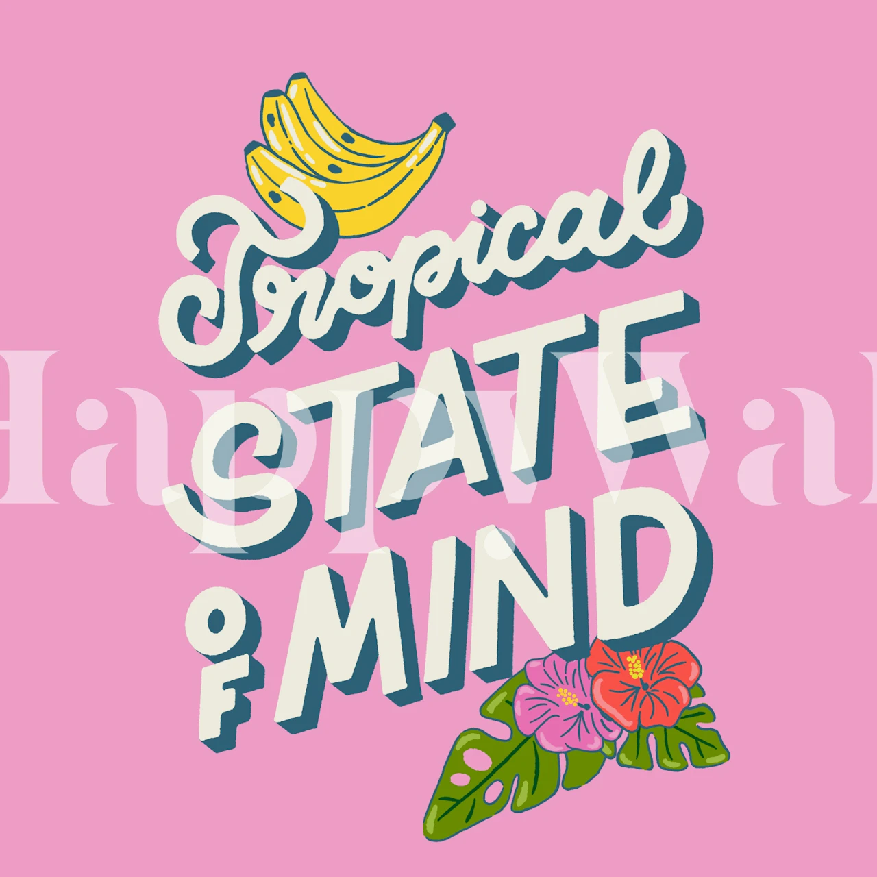 Tropical State of Mind tapet i et rum