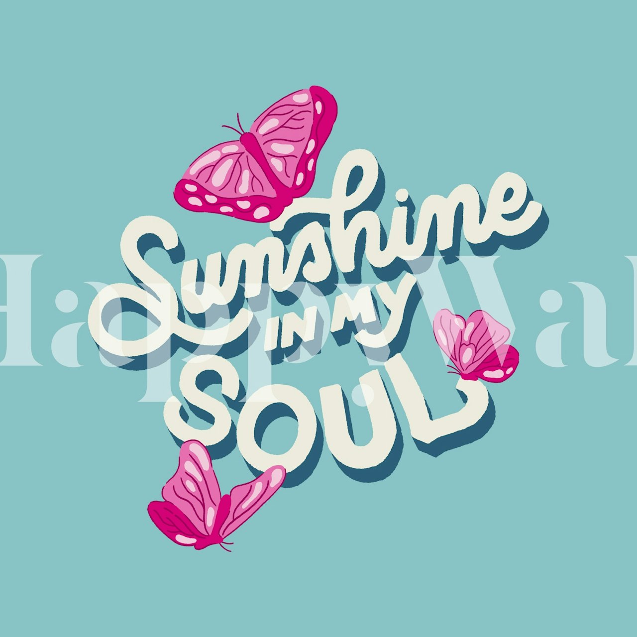Sunshine in my Soul behang in een kamer