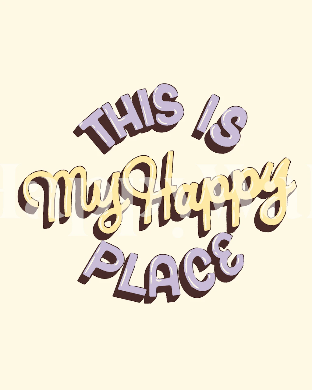 This Is My Happy Place Quote wallpaper in a room