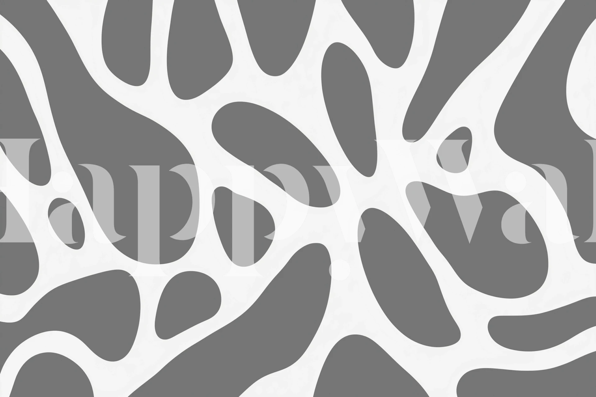 tapet Gray White Animal Spots într-o cameră