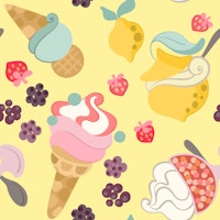 Italian summer sweets - large scale wallpaper