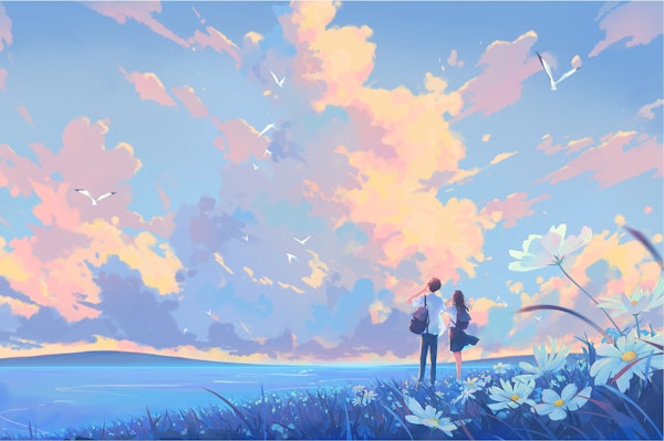 Couple in a Peaceful Forest