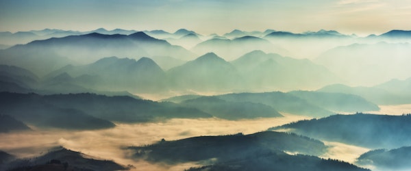 Morning Mist Over Mountains