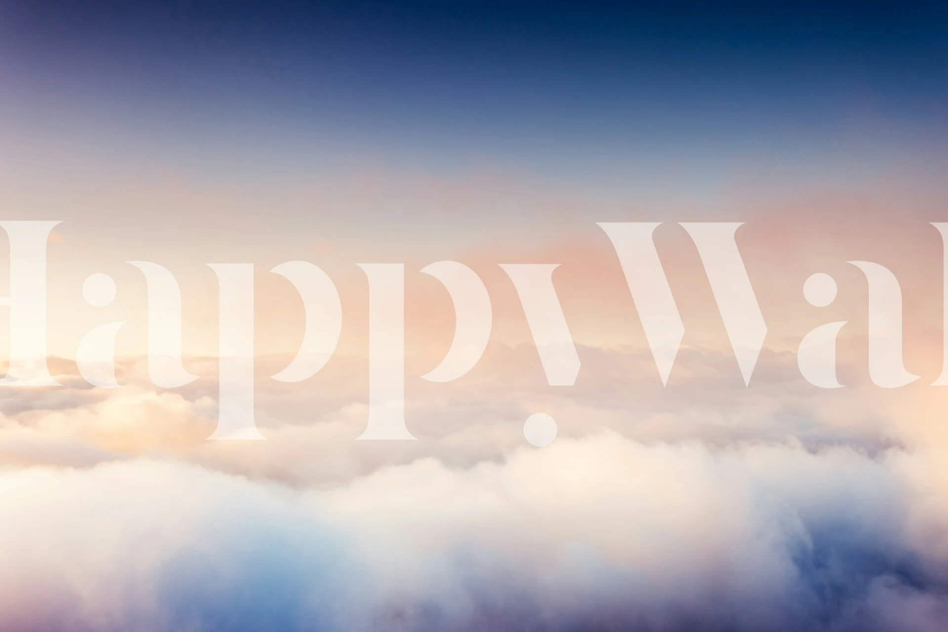 Serene Sky and Fog Harmony tapet i et rum