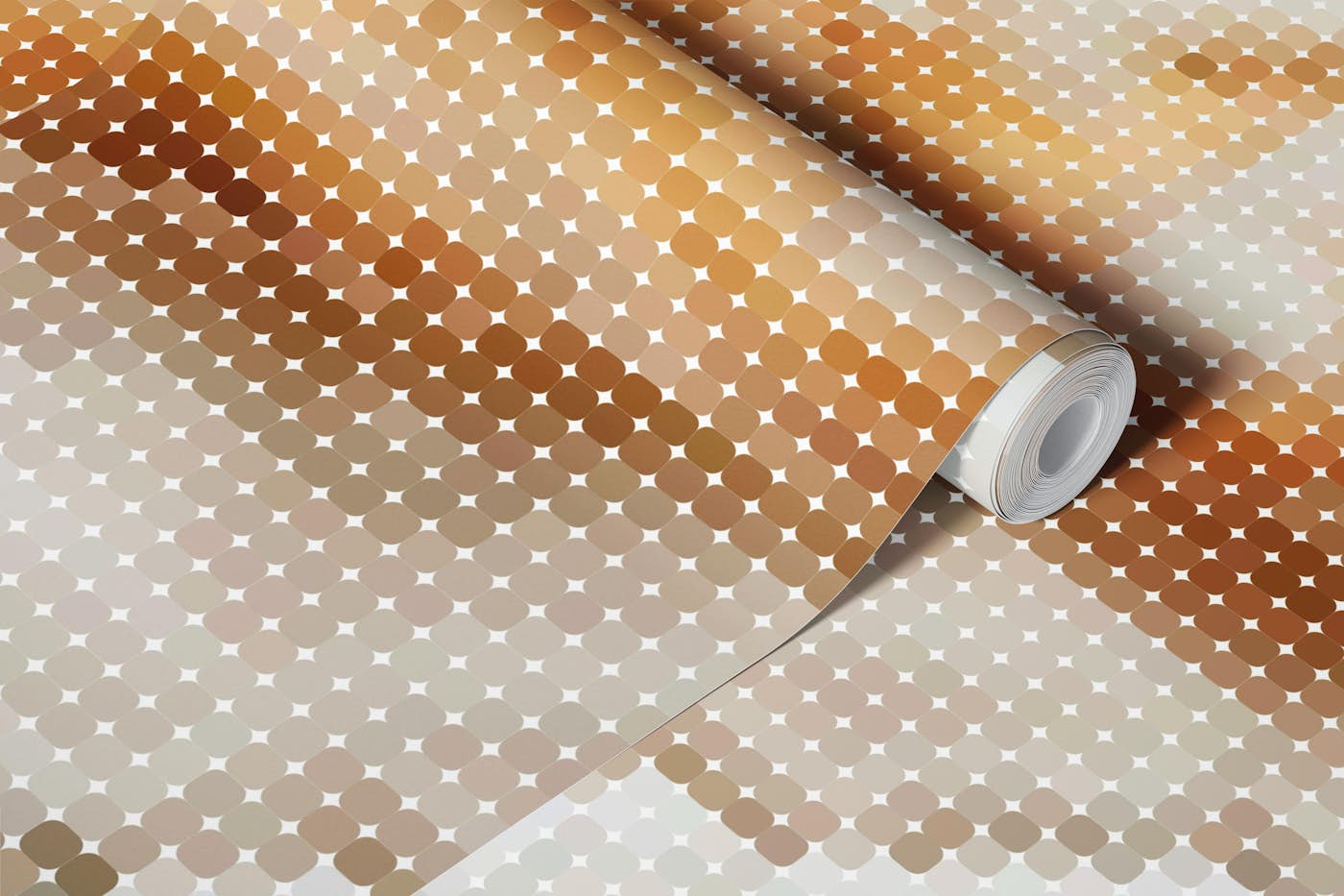 Cream and Brown Marble Mosaic wallpaper roll
