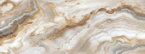 Cream and Brown Marble Mosaic