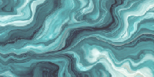 Deep Ocean Turquoise Stone Mosaic