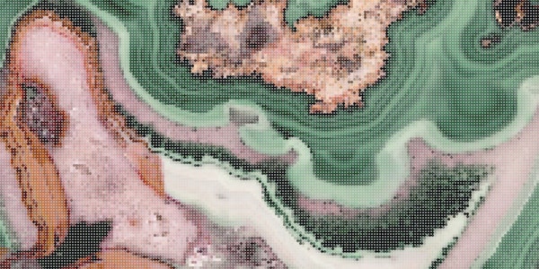 Green and Pink Stone Mosaic