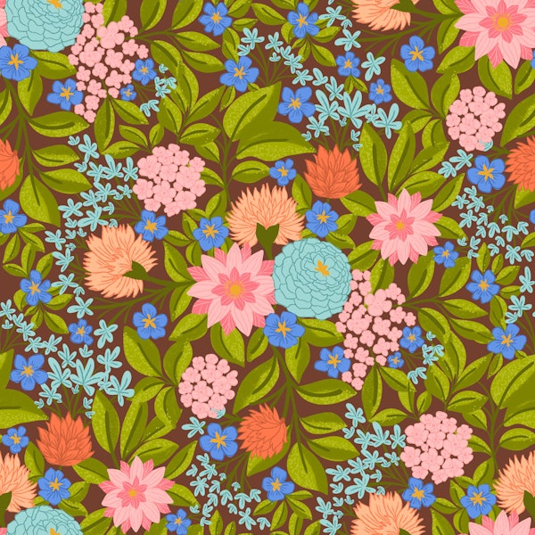 Maximalism floral garden