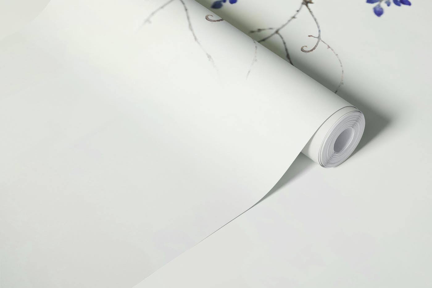 Blue Violet Hanging Wisteria wallpaper roll