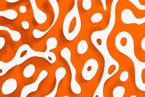 Modern Orange Wavy Abstract