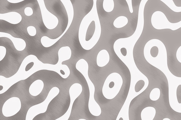 Modern Gray Wavy Abstract